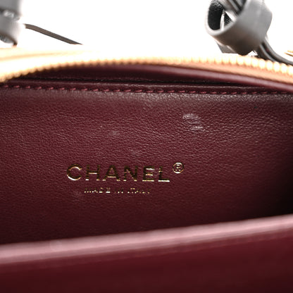 Chanel Caviar Quilted Small CC Filigree Vanity Case Beige Black 6 of 11