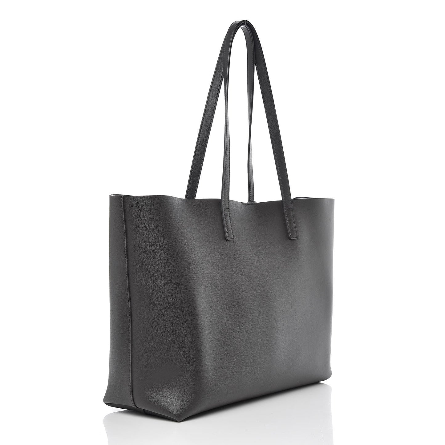 Calfskin Large Shopping Tote Asphalt
