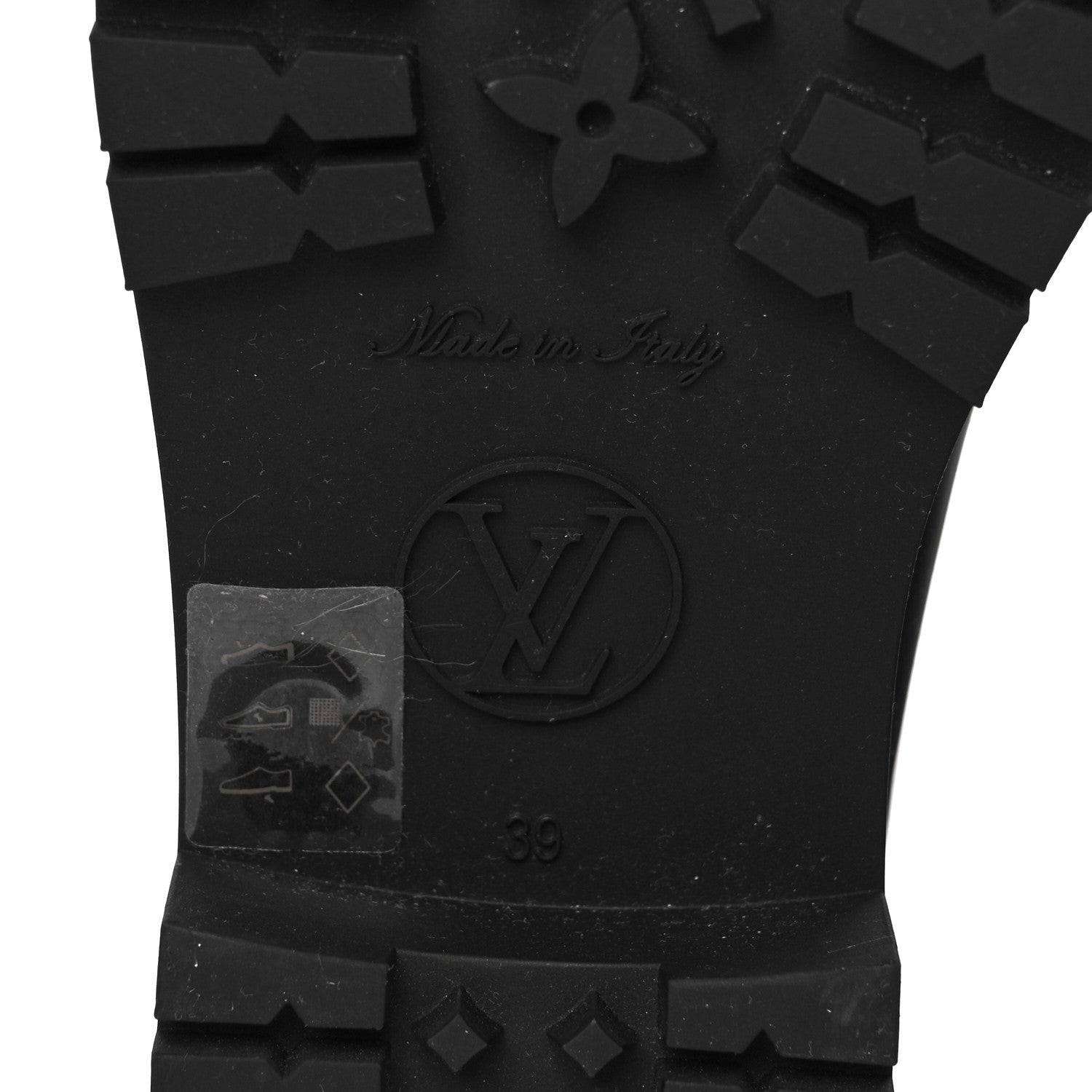 Louis Vuitton Rubber Embossed Monogram Drops Flat Half Boots 39 Black 7 of 8