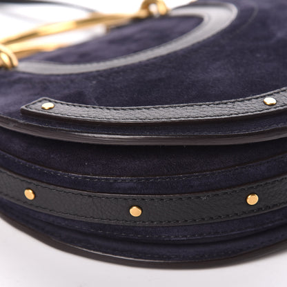 Chloe Calfskin Suede Small Pixie Bag Full Blue 5 of 9