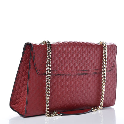 Gucci Microguccissima Medium Emily Chain Shoulder Bag Red 3 of 11