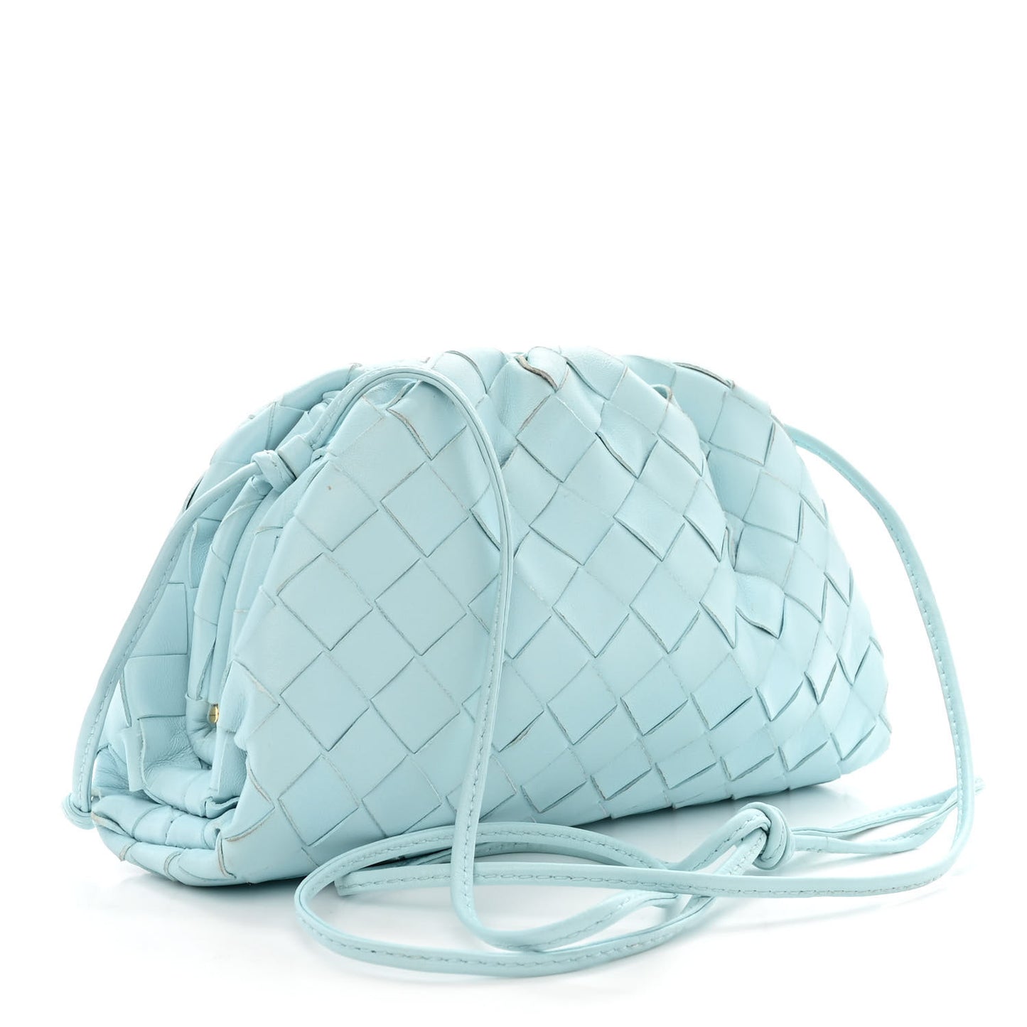 Nappa Intrecciato The Mini Pouch Topazio Silver