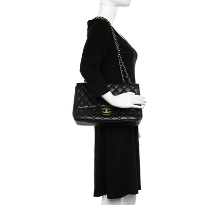 Chanel Caviar Quilted Jumbo Single Flap Black 2 of 12