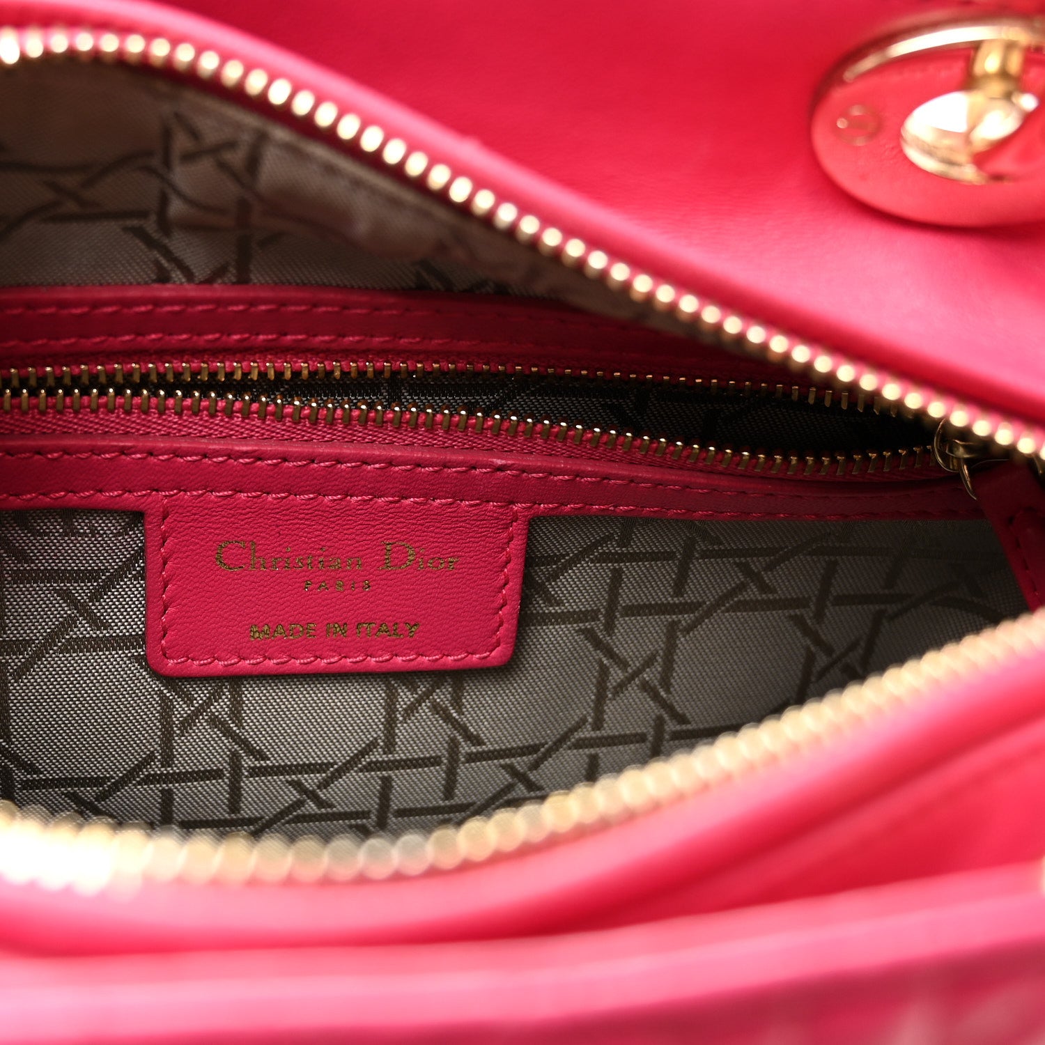 Christian Dior Lambskin Cannage Medium Lady Dior Pink 6 of 10