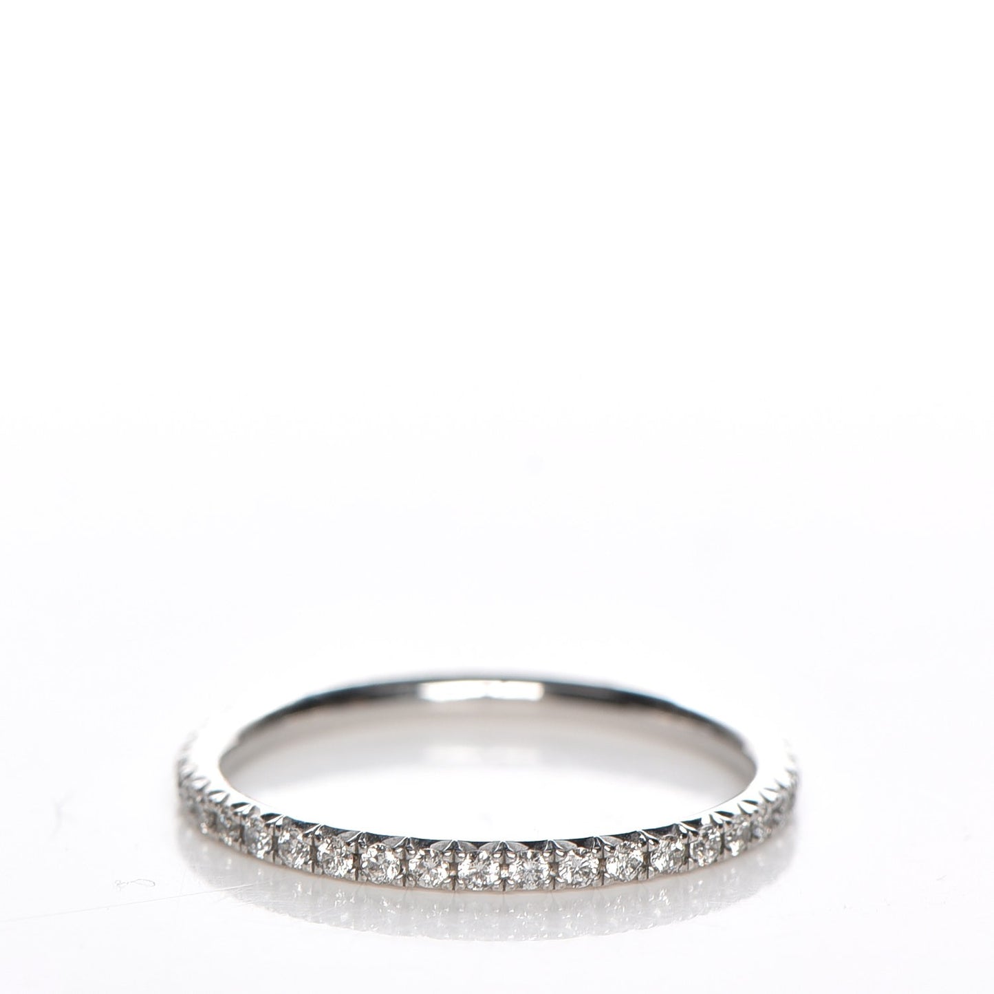 18K White Gold Diamond Metro Ring 48 4.5