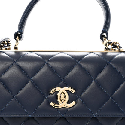 Chanel Lambskin Quilted Small Trendy CC Flap Dual Handle Bag Blue 8 of 10