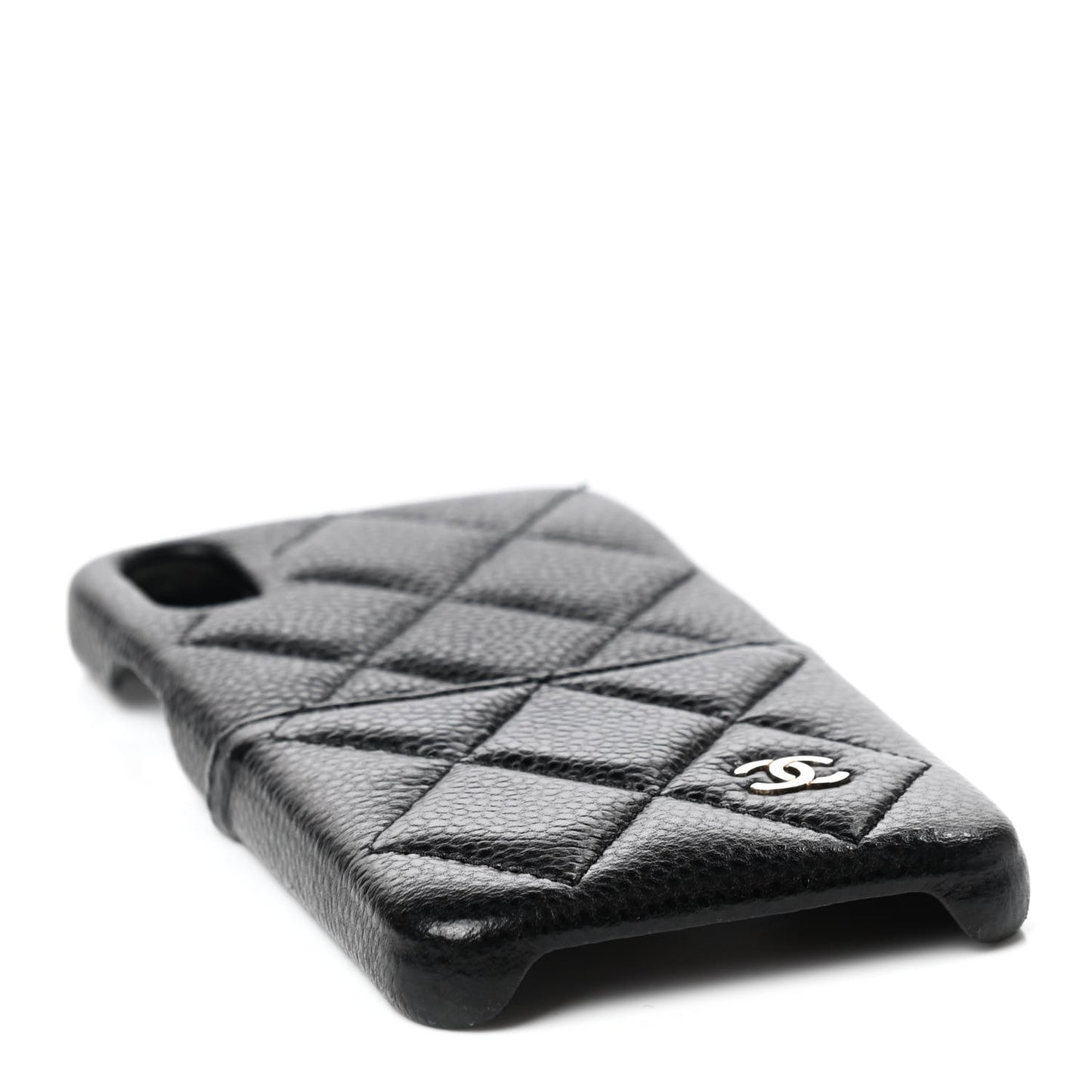 Caviar Quilted iPhone X Coco Tech Case Black