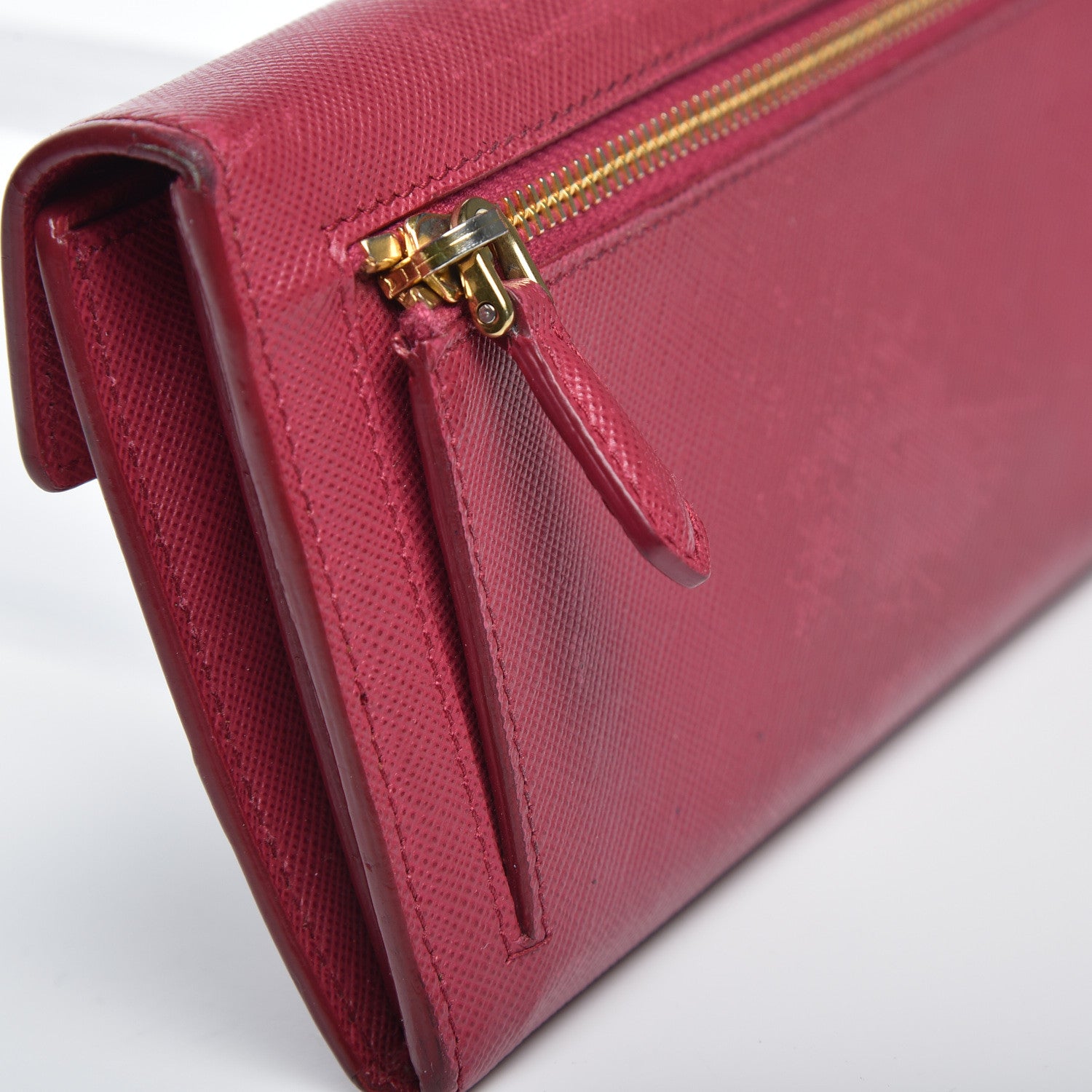 Prada Saffiano Continental Wallet Ibisco Peonia 10 of 15