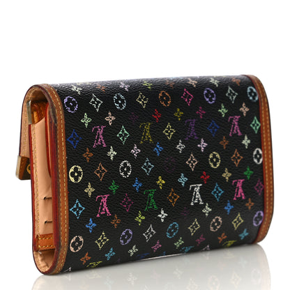 Louis Vuitton Monogram Multicolor Porte Tresor International Wallet Black 2 of 38