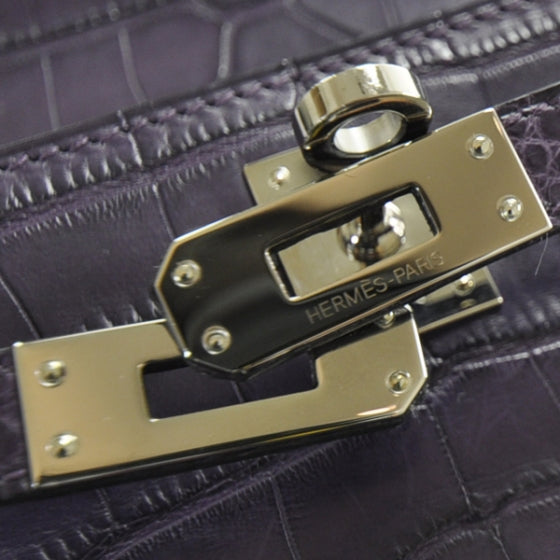 Matte Alligator Kelly Pochette Amethyst