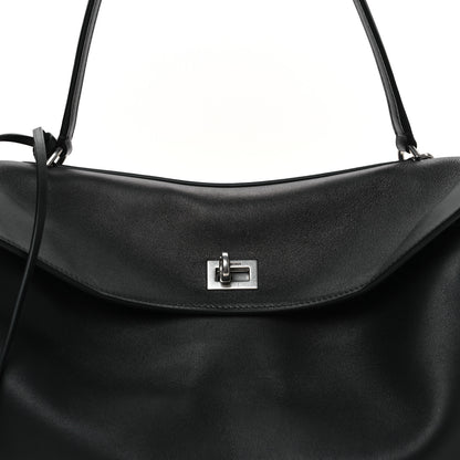 Balenciaga Natural Smooth Calfskin Medium Rodeo Top Handle Handbag Black 7 of 10