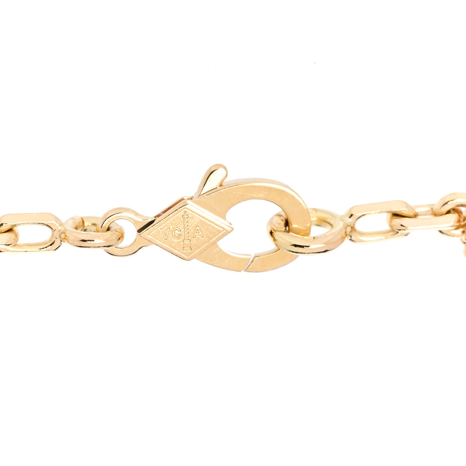Van Cleef & Arpels 18K Yellow Gold Blue Agate 5 Motifs Vintage Alhambra Bracelet 3 of 6