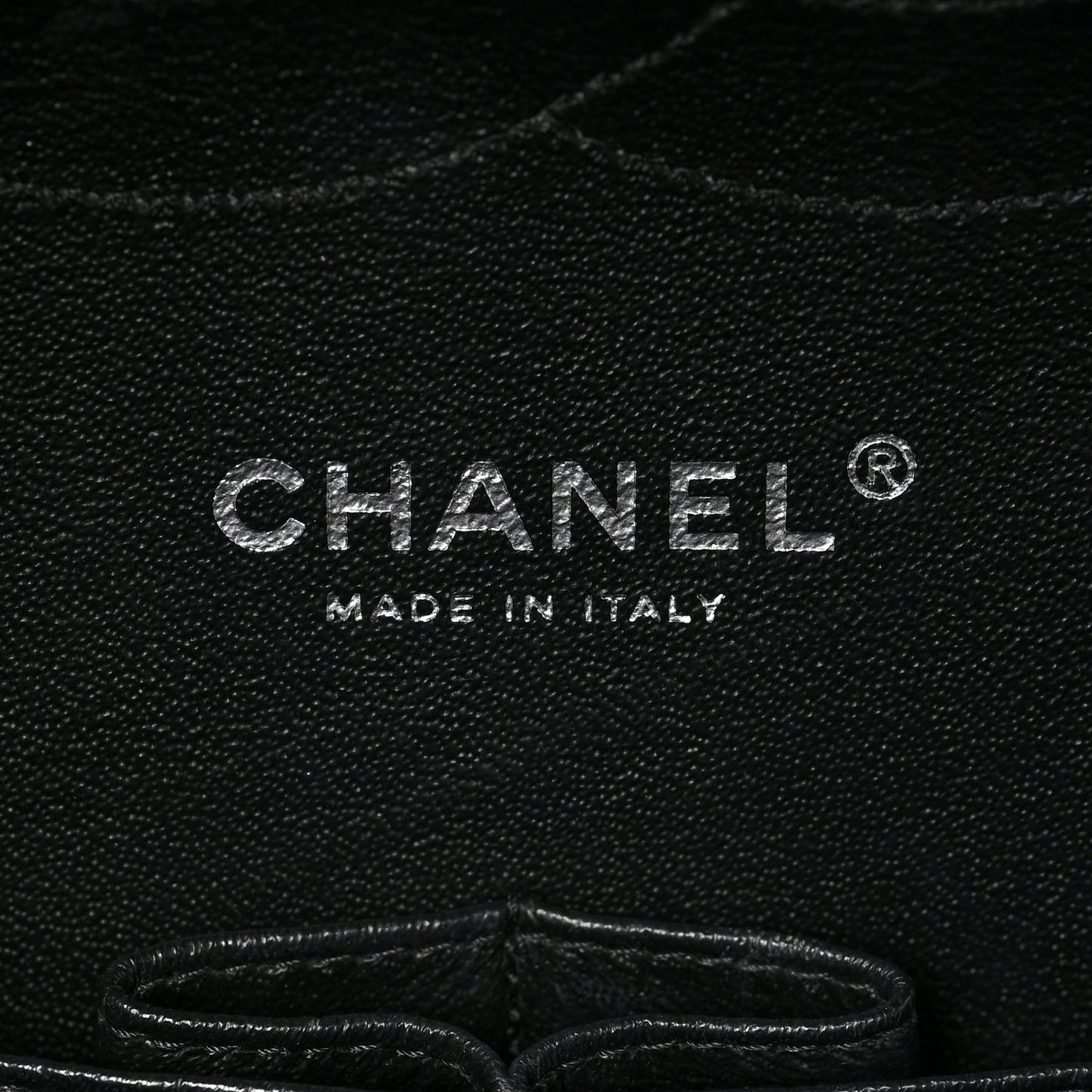 Shiny Distressed Calfskin Quilted Jumbo Double Flap So Black