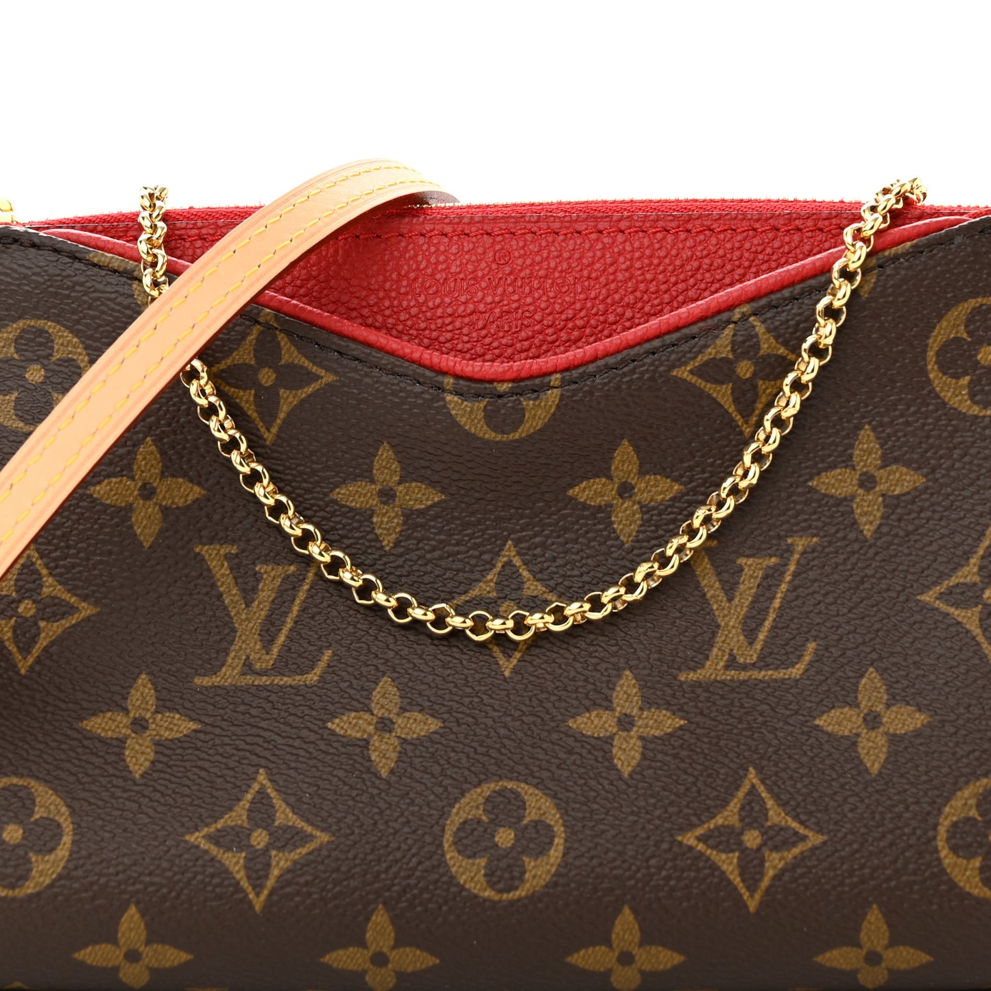 Monogram Pallas Clutch Cherry