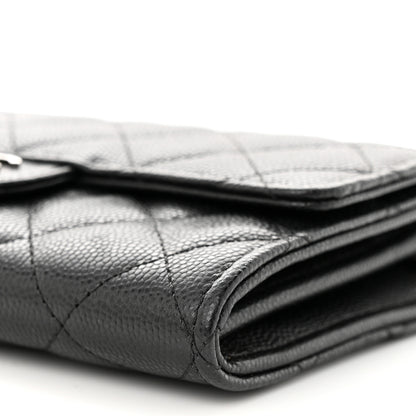 Chanel Iridescent Caviar Quilted Classic Clutch With Chain Black 10 of 10