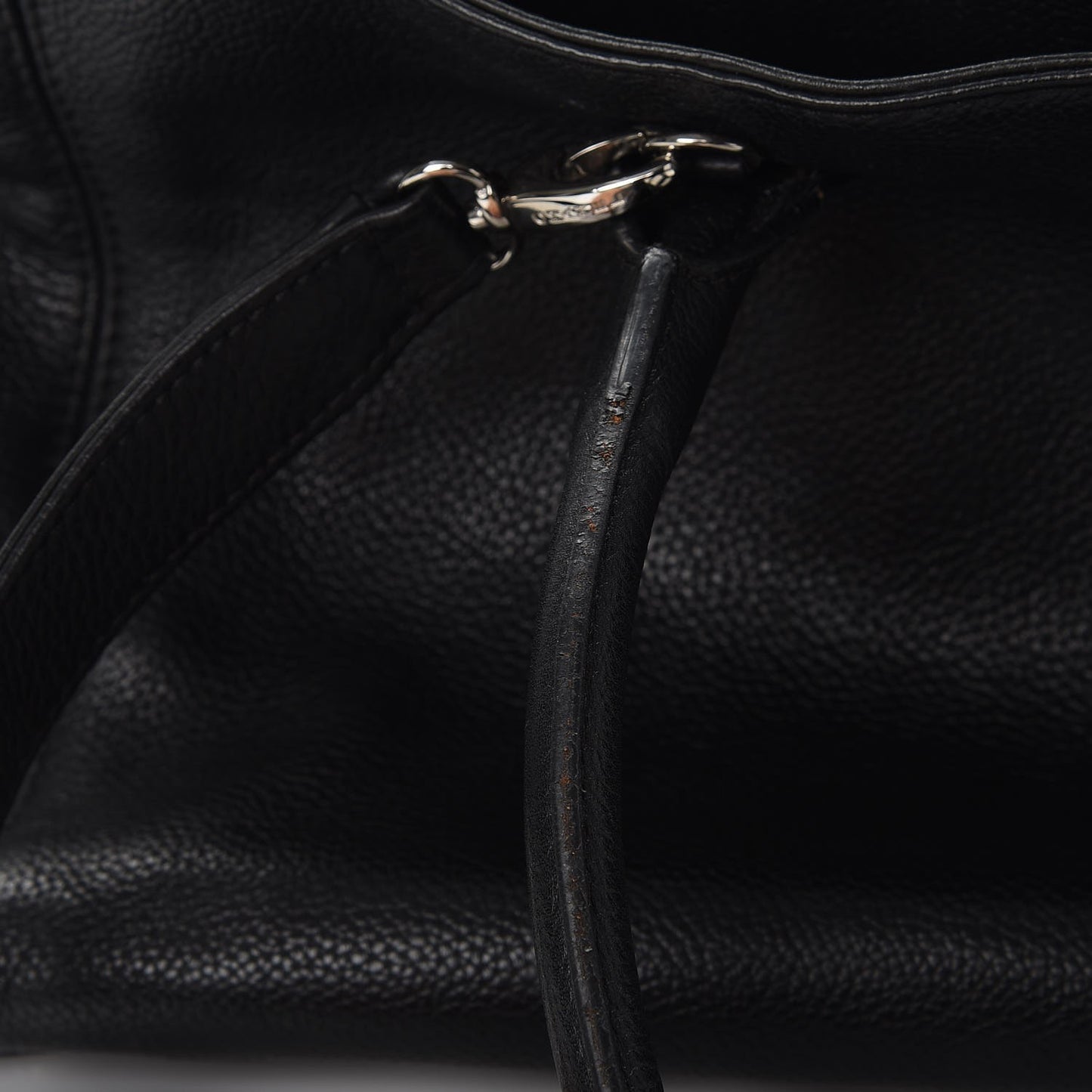 Calfskin Cerf Executive Shopper Tote Black