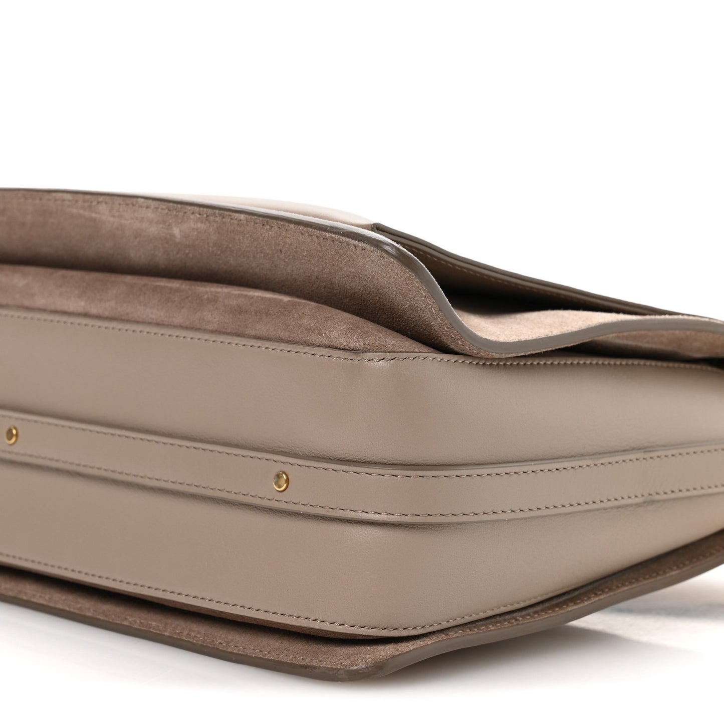 Calfskin Suede Medium Roy Bag Motty Grey