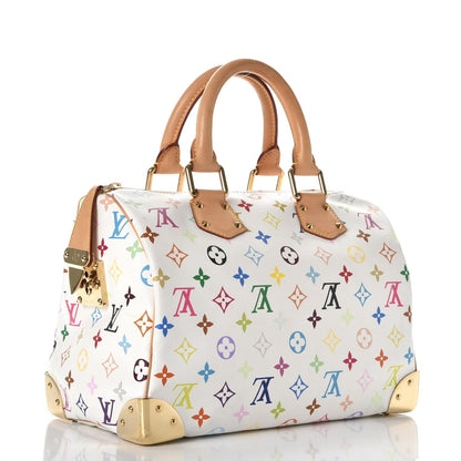 Louis Vuitton Monogram Multicolor Speedy 30 White 3 of 10