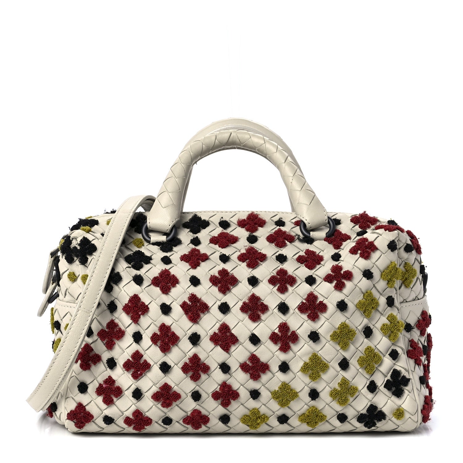 Bottega Veneta Nappa Intrecciato Mosaic Boston Mist Brique Black 1 of 11