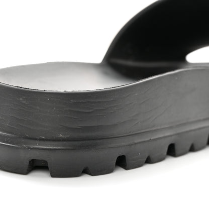 Prada Rubber Triangle Logo Slide Sandals 37 Black 10 of 12