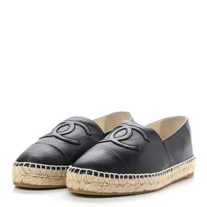 Chanel Lambskin CC Espadrilles 39 Black 4 of 11
