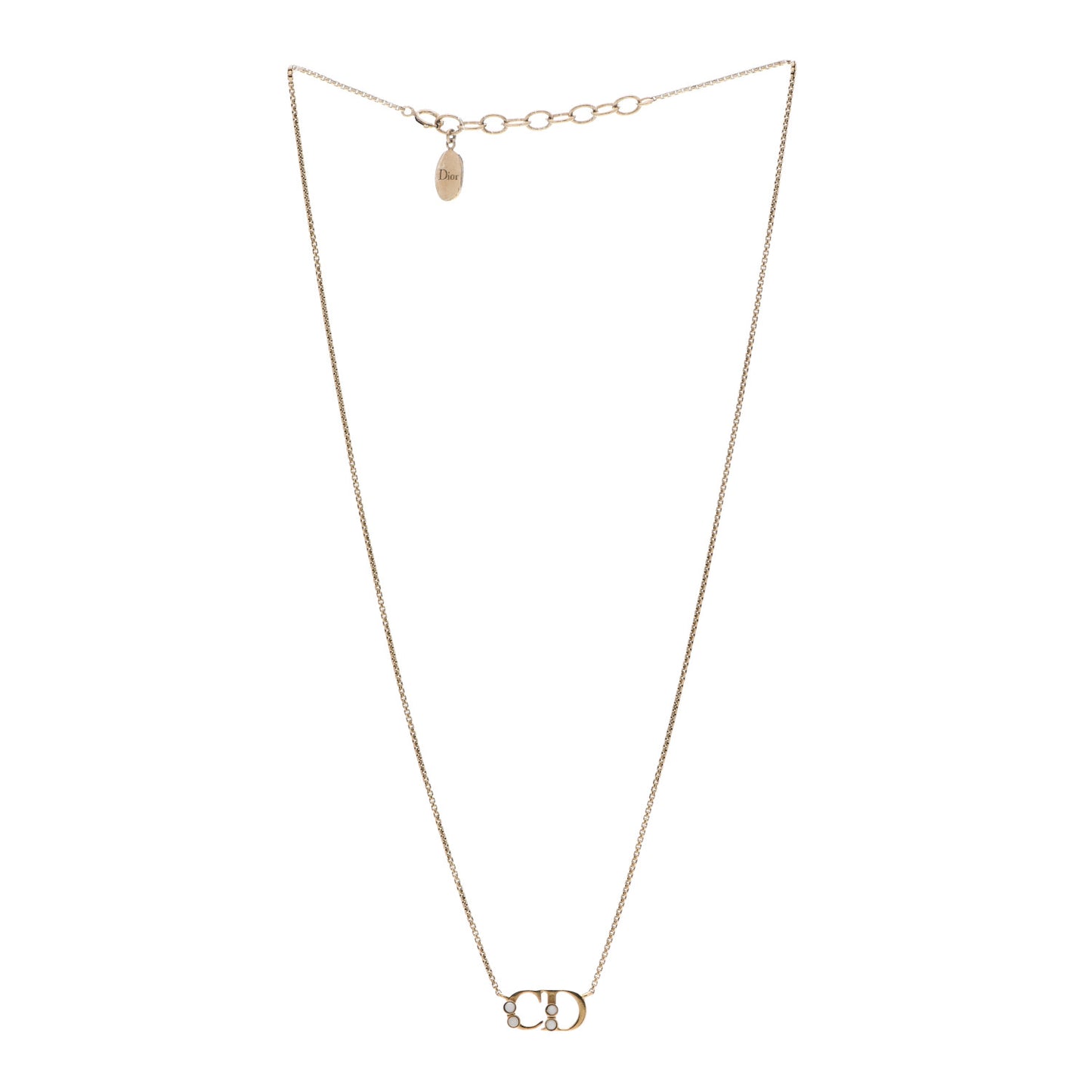 Pearl CD Necklace Gold