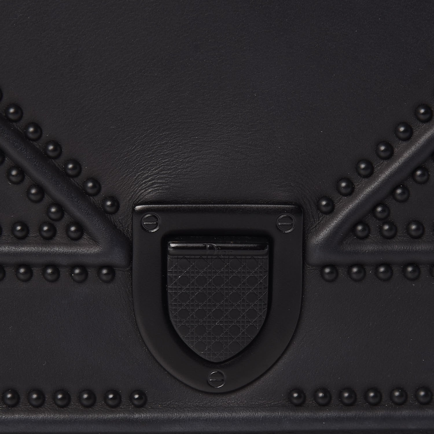 Christian Dior Ultra Matte Calfskin Studded Small Diorama Flap Bag Black 8 of 13