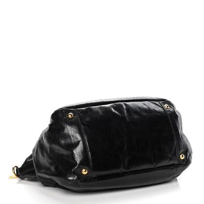 Prada Vitello Shine Tote Black 3 of 15