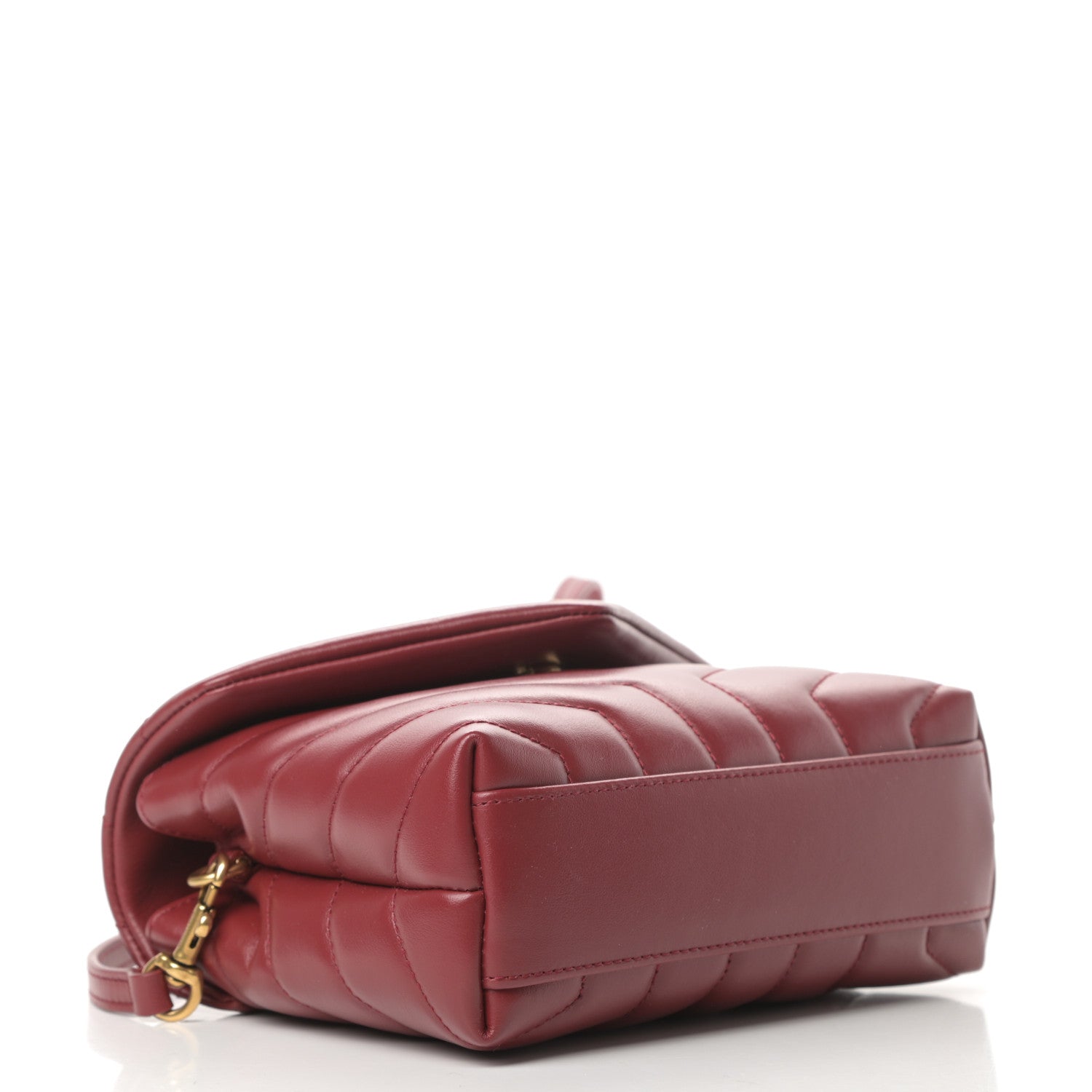 Saint Laurent Calfskin Y Quilted Monogram Toy Loulou Crossbody Bag Opyum Red 4 of 10