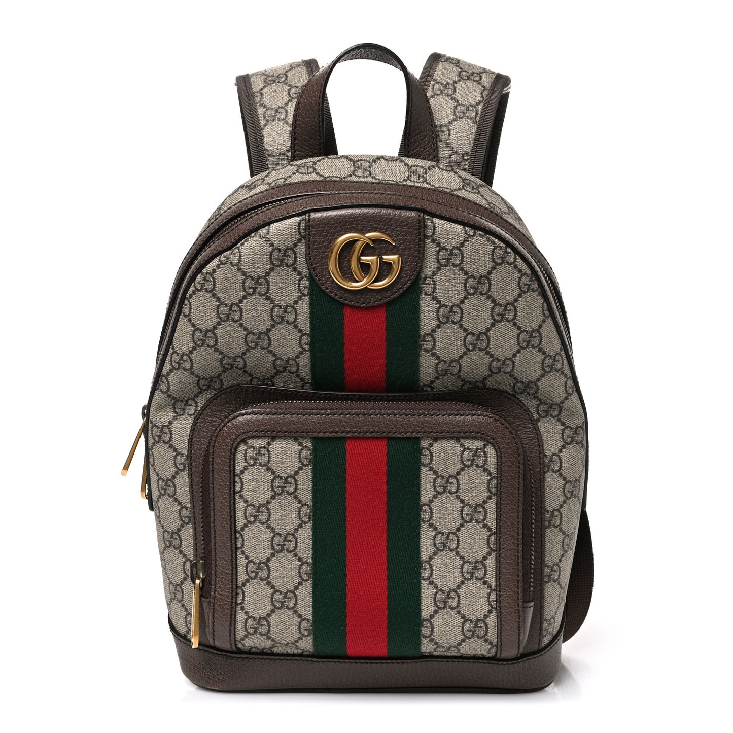 GG Supreme Monogram Calfskin Web Small Ophidia Day Backpack Beige Ebony New Acero