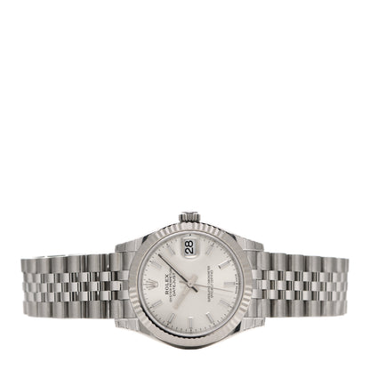 Rolex Stainless Steel 18K White Gold 31mm Oyster Perpetual Datejust Watch Silver 278274 2 of 5