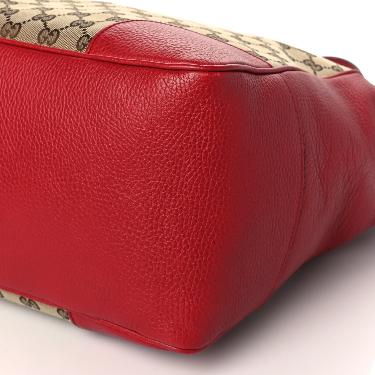 Gucci Monogram Bree Zippered Tote Beige Red 10 of 11