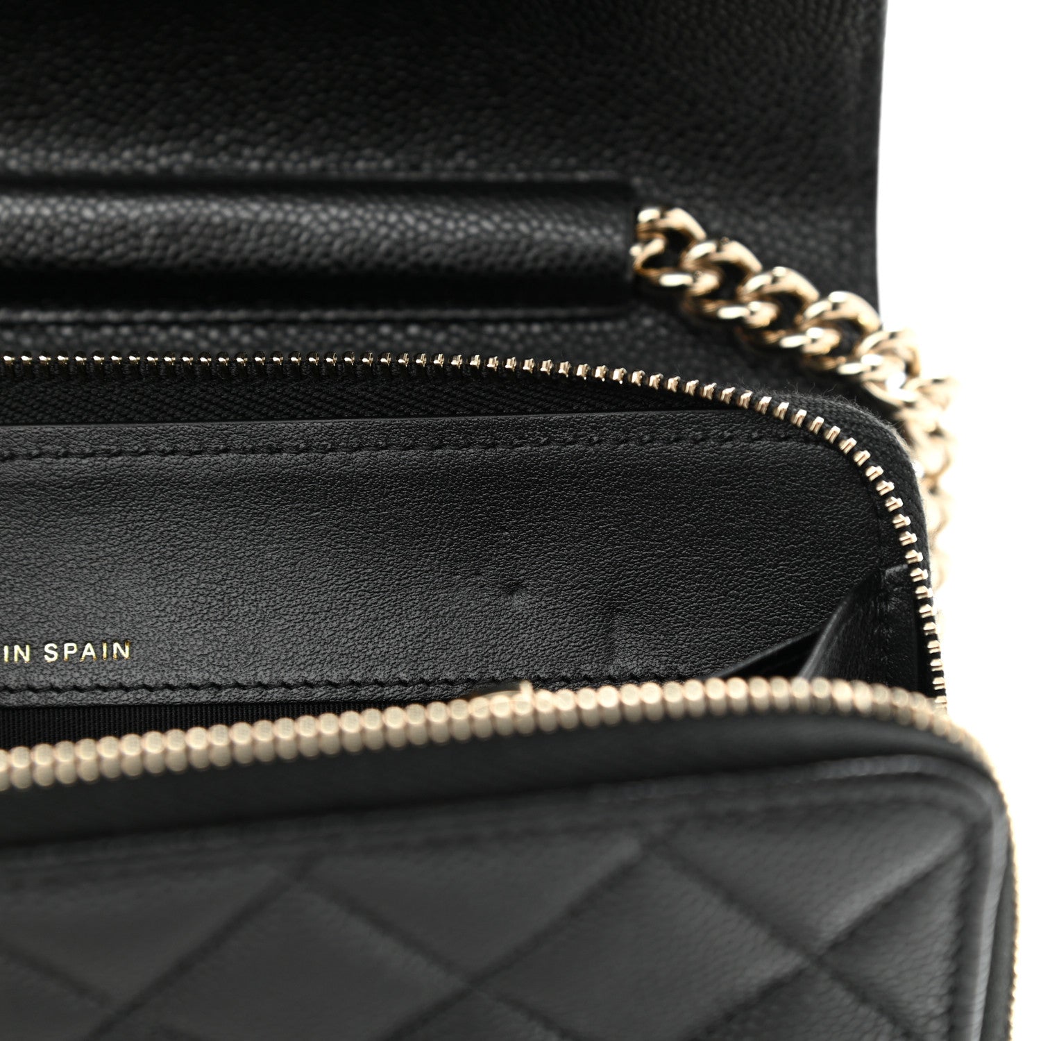 Chanel Caviar Quilted Boy Phone Holder Wallet On Chain Black 14 of 14