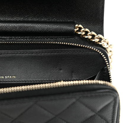 Chanel Caviar Quilted Boy Phone Holder Wallet On Chain Black 14 of 14