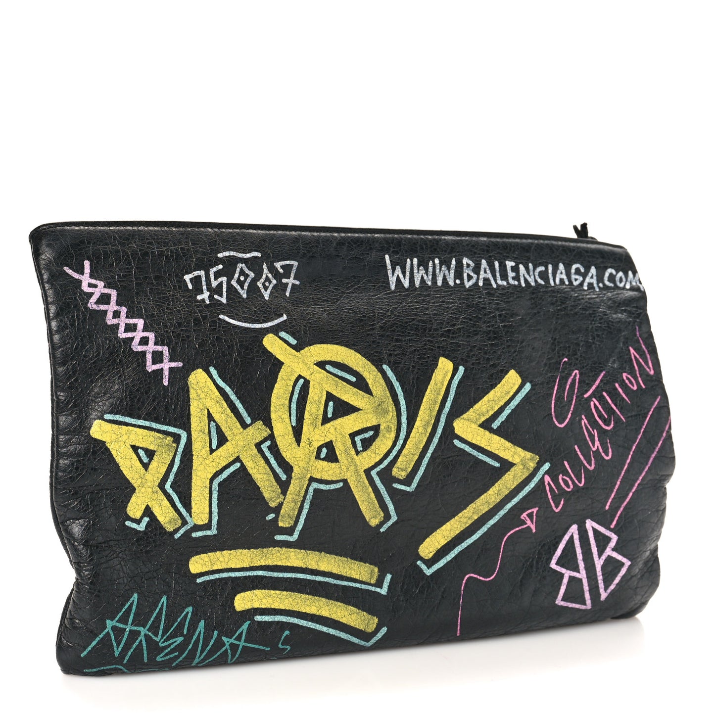 Agneau Arena Graffiti All Over Explorer Pouch Black Multicolor