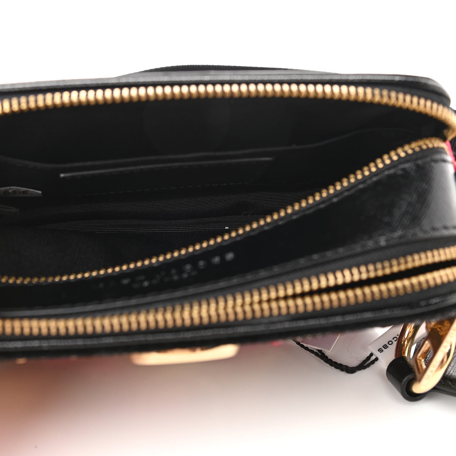Marc Jacobs Calfskin Velvet Sequin Camouflage Snapshot Camera Bag Red Black 6 of 11