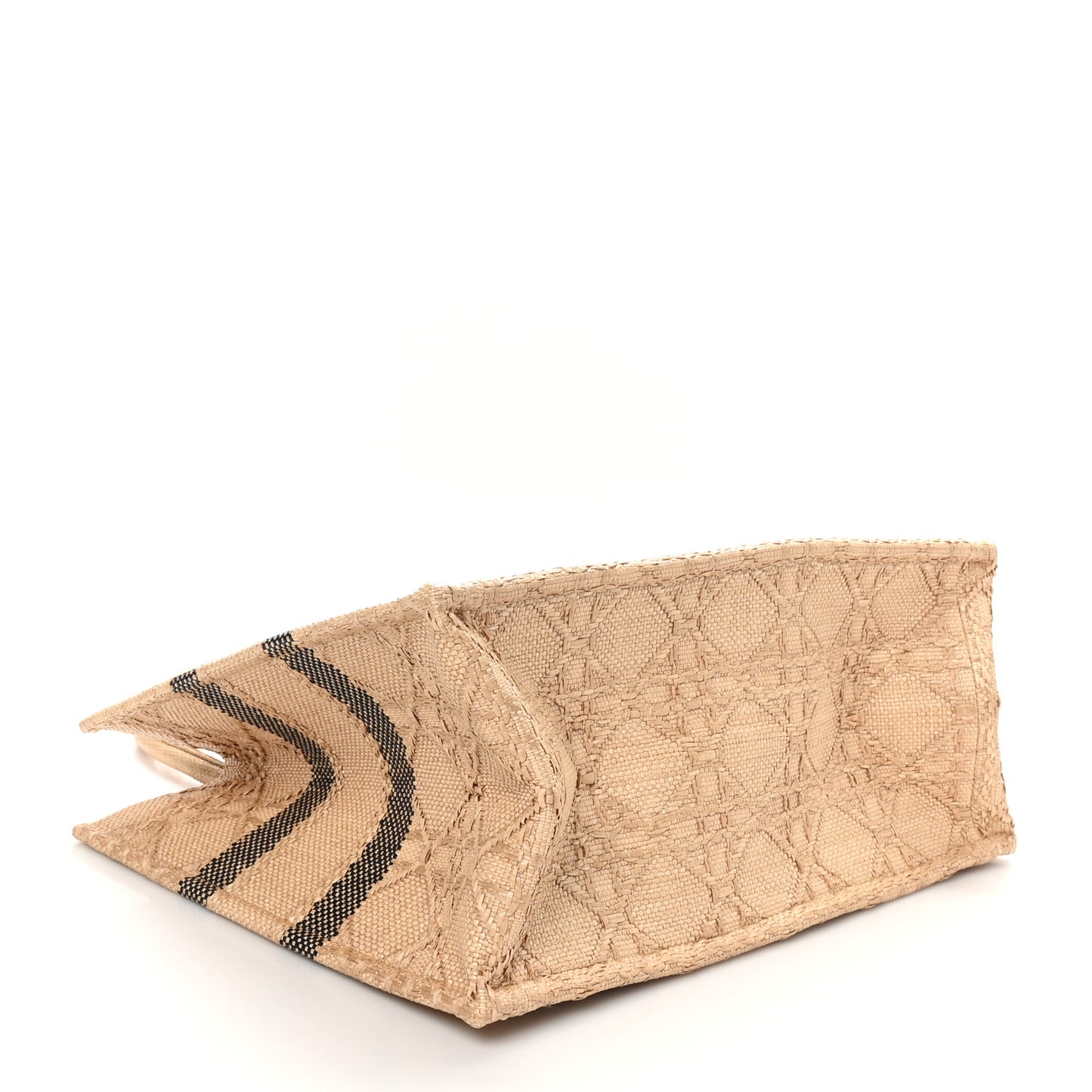 Raffia Cannage Medium Book Tote Natural