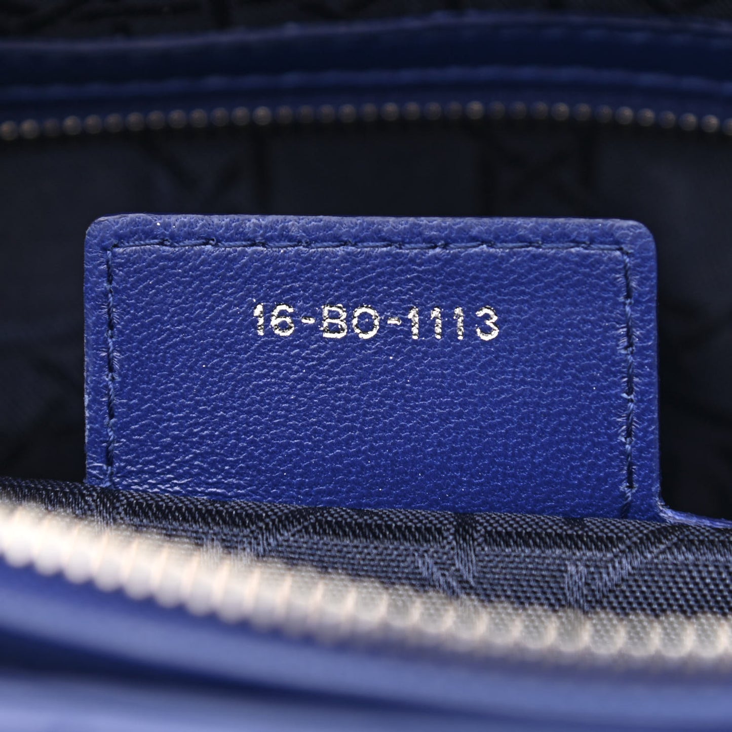 Lambskin Cannage Large Lady Dior Blue