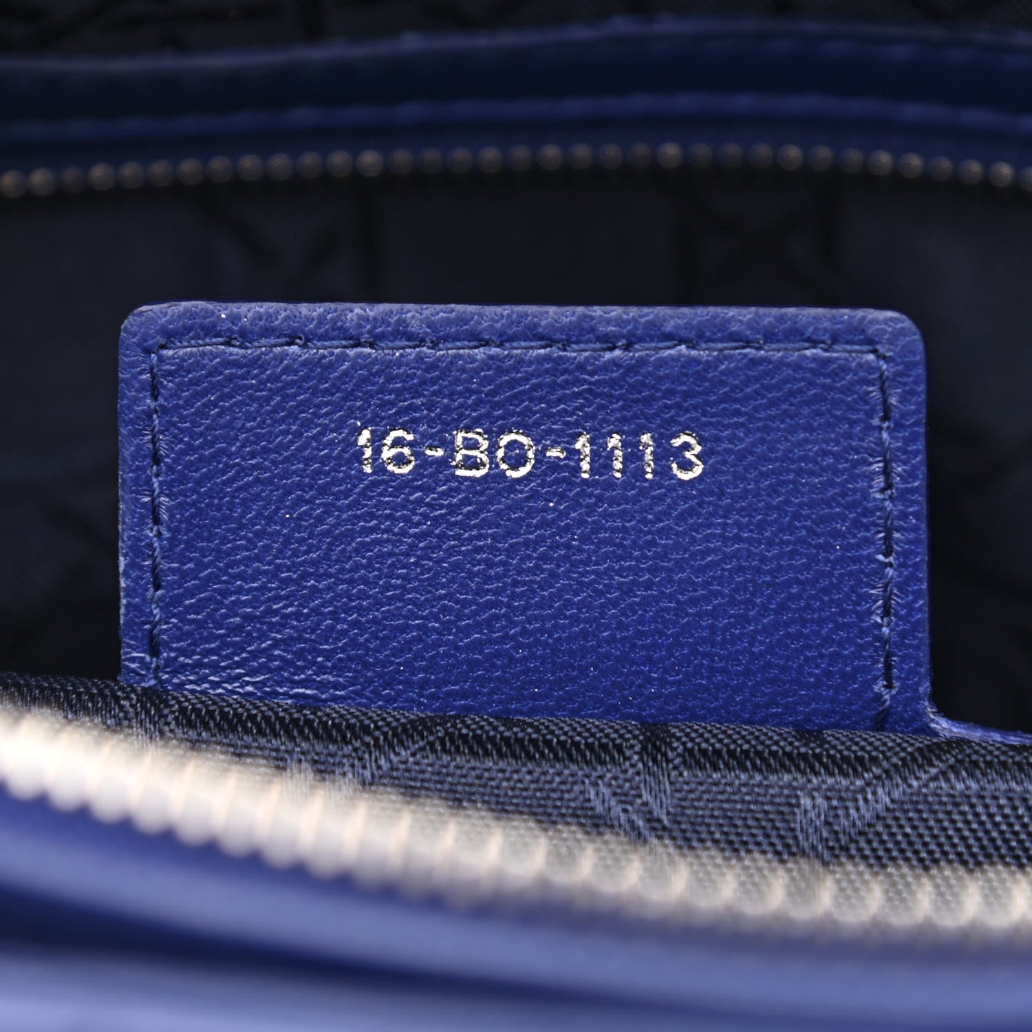 Christian Dior Lambskin Cannage Large Lady Dior Blue 7 of 11