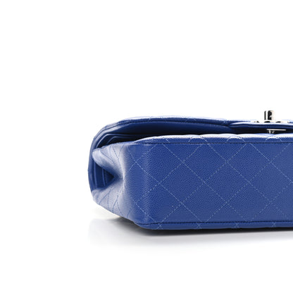 Chanel Caviar Quilted Medium Double Flap Blue 8 of 11