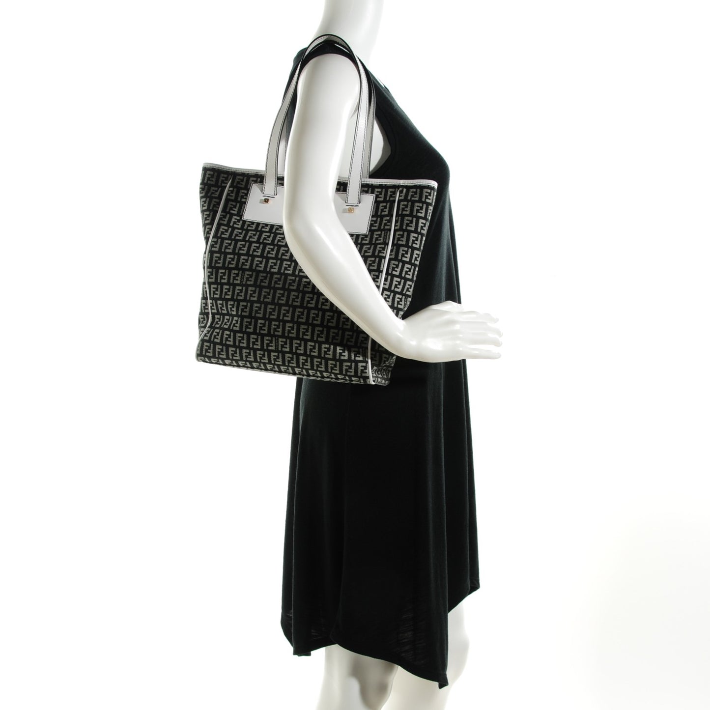 Zucchino Vitello Tote Black White