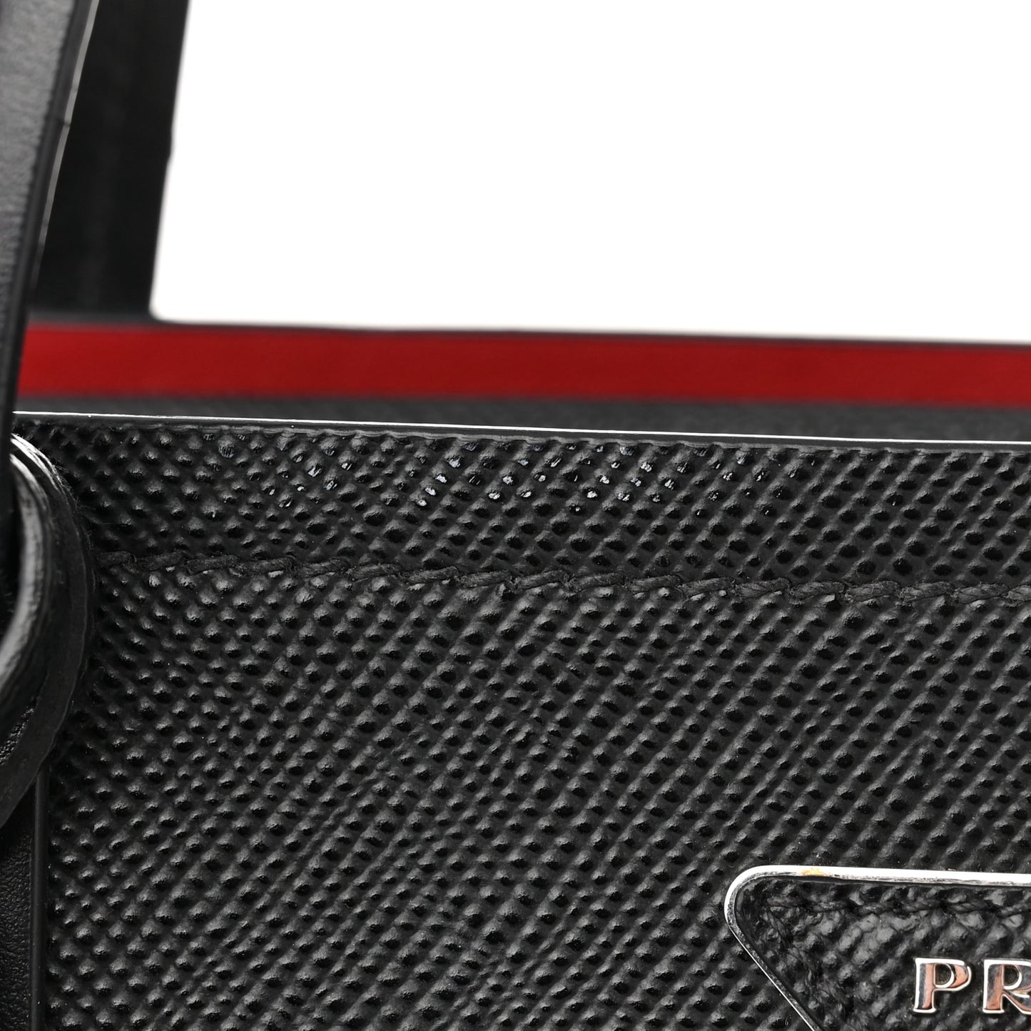 Saffiano Cuir Shopping Tote Black Fuoco