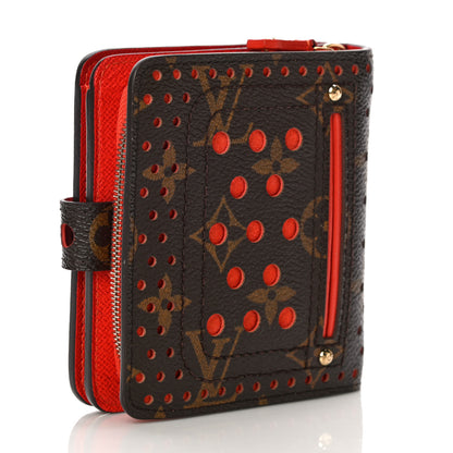 Louis Vuitton Monogram Perforated Compact Zipped Wallet Orange 3 of 11