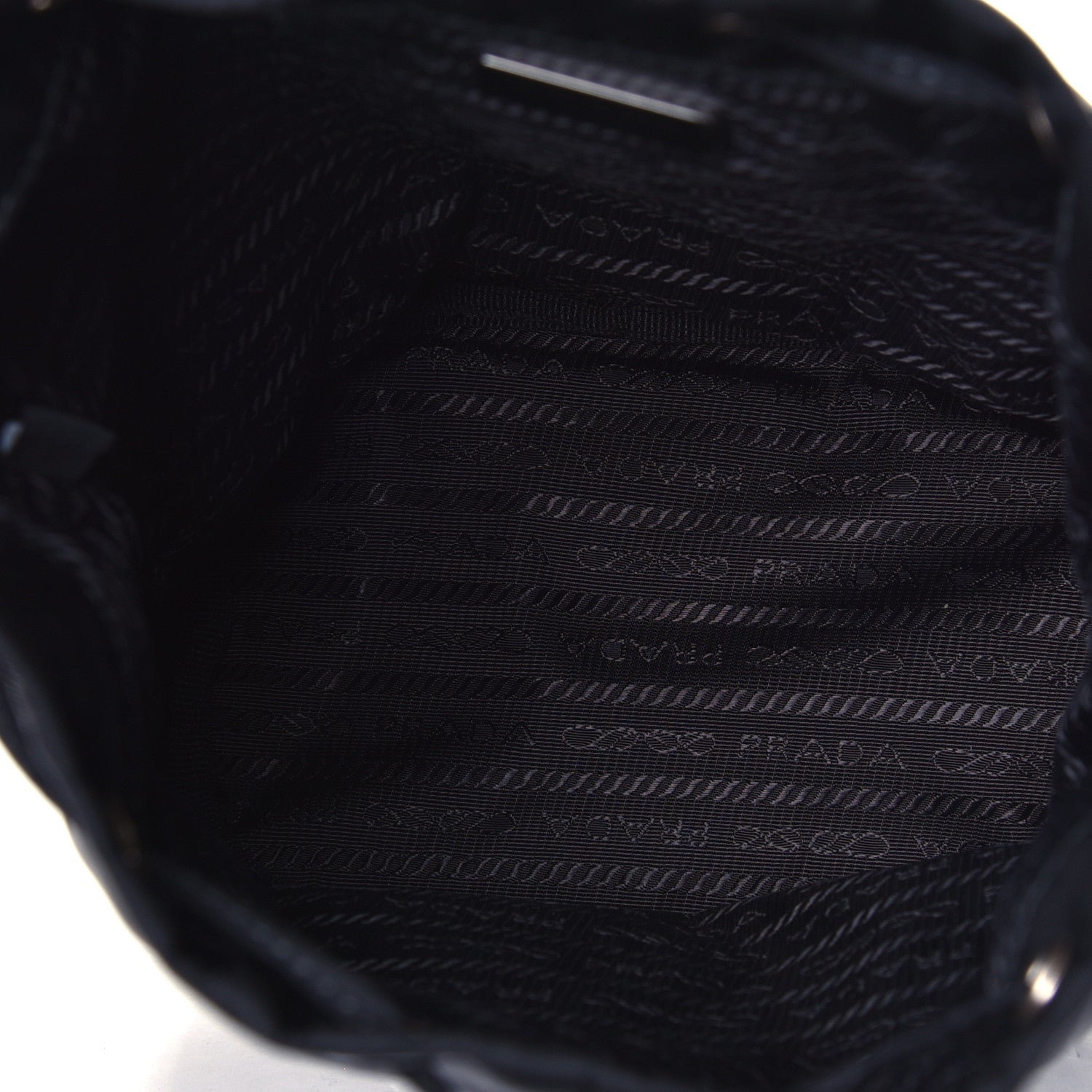 Prada Saffiano Tessuto Nylon Vela Bucket Wristlet Black 4 of 5