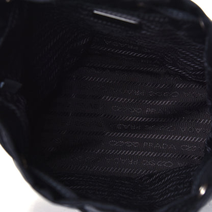 Prada Saffiano Tessuto Nylon Vela Bucket Wristlet Black 4 of 5
