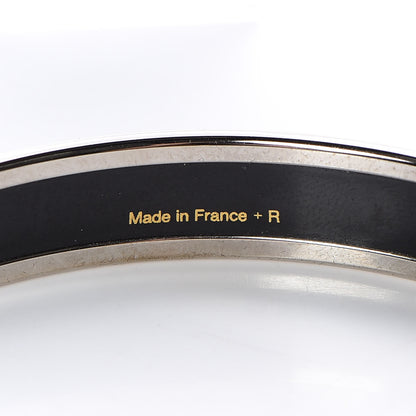 Hermes Enamel Printed Narrow Caleche Bracelet 70 Bleu Royal 4 of 6