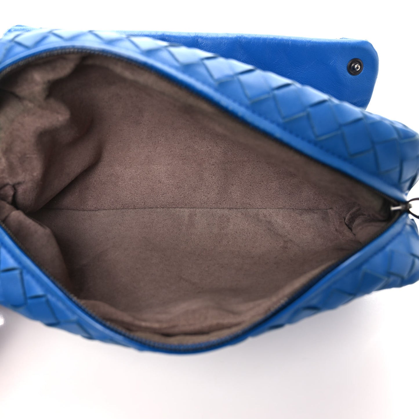 Nappa Intrecciato Small Chain Crossbody Cobalt