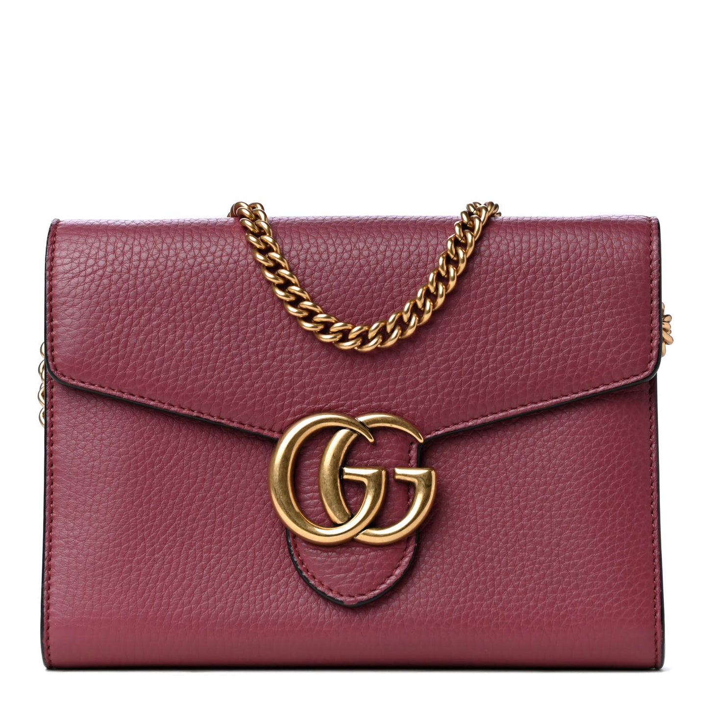 Cellarius Calfskin GG Marmont Chain Wallet Dry Rose