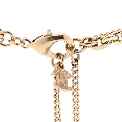 Chanel Crystal CC Multi Strand Chain Necklace Gold 5 of 6