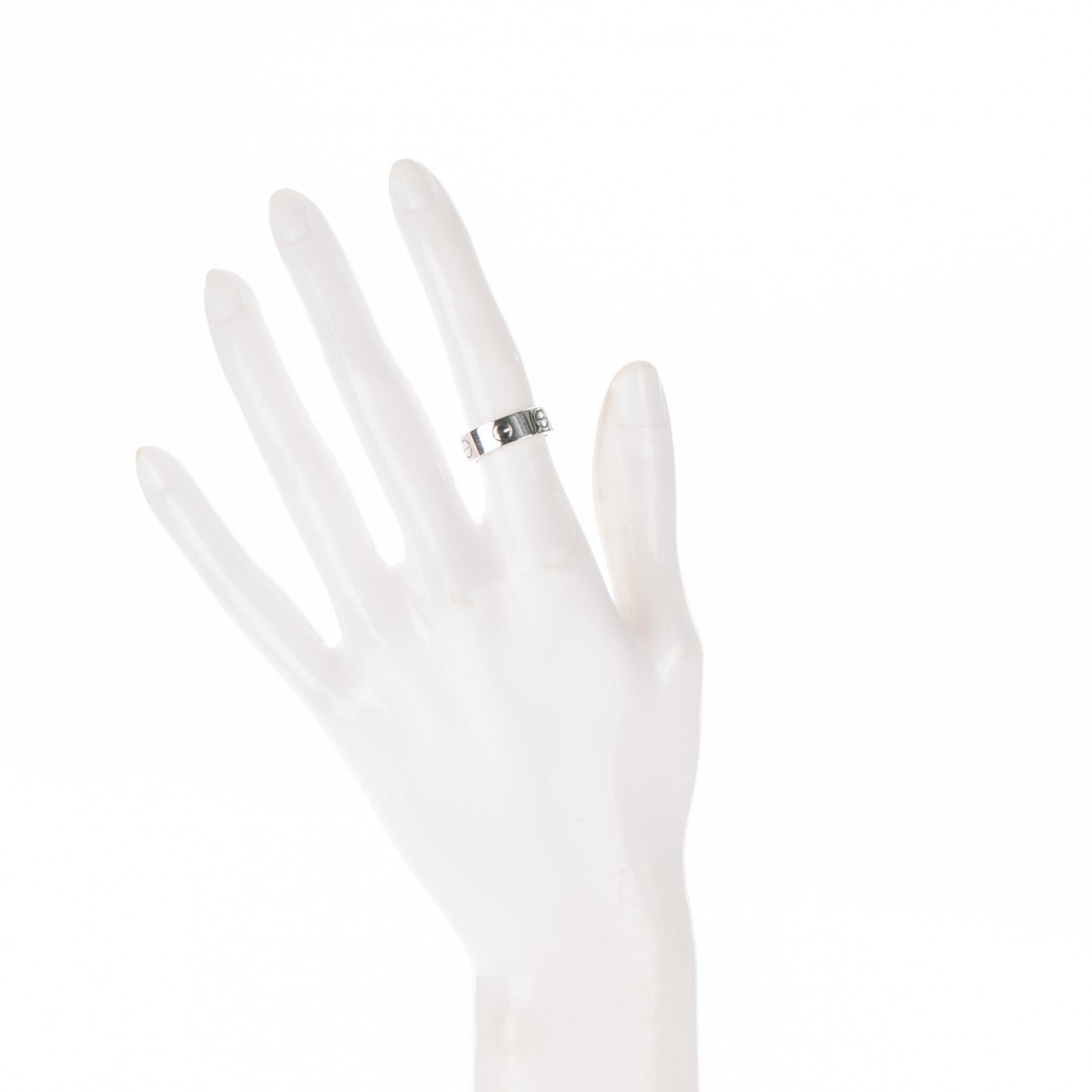 Cartier 18K White Gold 5.5mm LOVE Ring 49 4.75 2 of 5
